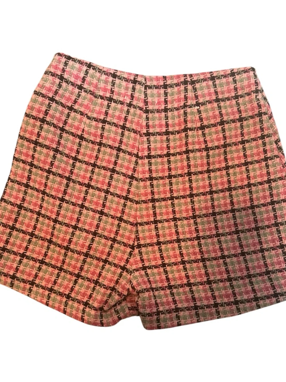 Pink Plaid Tweed Girls Skort